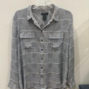 Investments Black and White Plaid Woman’s  Shirt